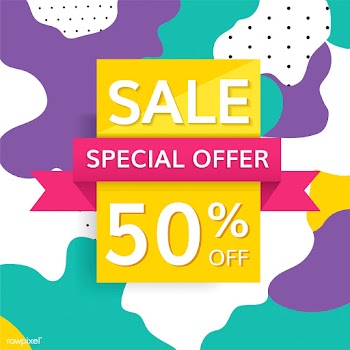 Half price sale sign | Free stock vector - 584605