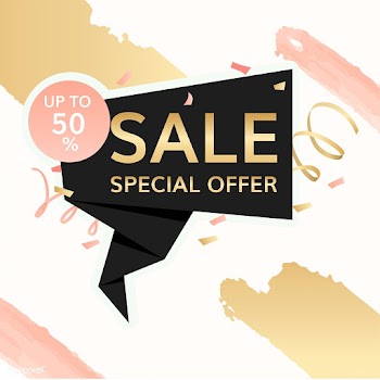 Half price sale sign | Free stock vector - 584607