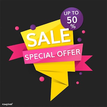 Half price sale sign | Free stock vector - 584608
