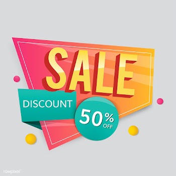 Half price sale sign | Free stock vector - 584613