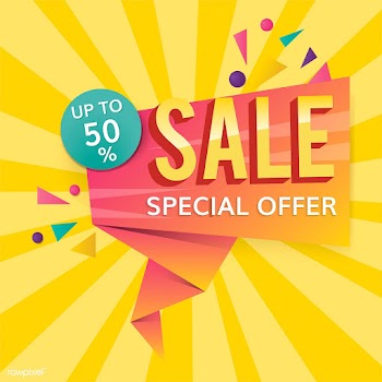 Half price sale sign | Free stock vector - 584619
