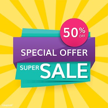 Half price sale sign | Free stock vector - 584626