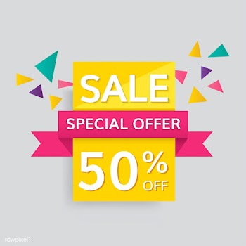 Half price sale sign | Free stock vector - 584633