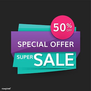 Half price sale sign | Free stock vector - 584641