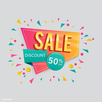 Half price sale sign | Free stock vector - 584654
