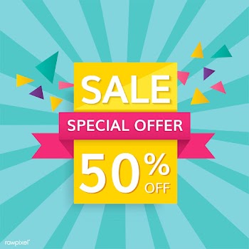 Half price sale sign | Free stock vector - 584659