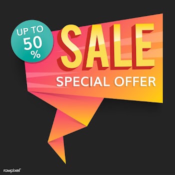 Half price sale sign | Free stock vector - 584668