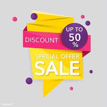 Half price sale sign | Free stock vector - 584672