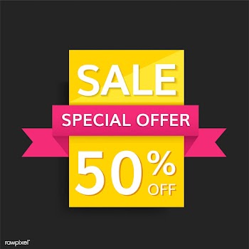 Half price sale sign | Free stock vector - 584686