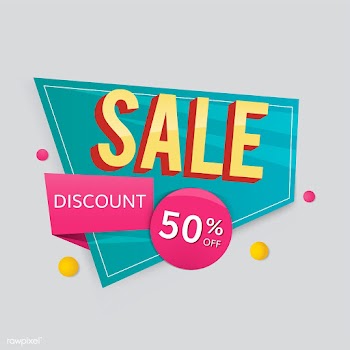 Half price sale sign | Free stock vector - 584692