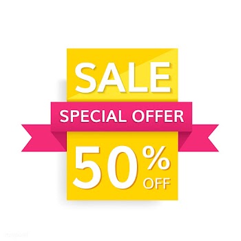 Half price sale sign | Free stock vector - 584694