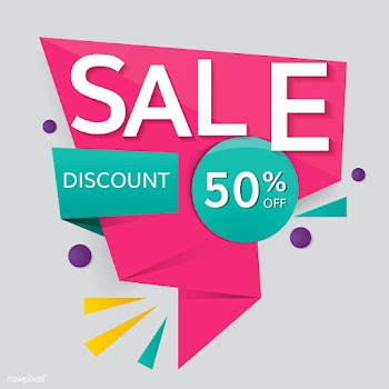 Half price sale sign | Free stock vector - 584695