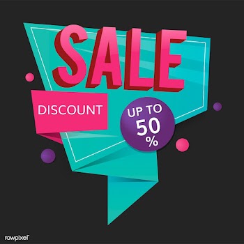 Half price sale sign | Free stock vector - 584701