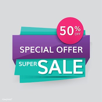 Half price sale sign | Free stock vector - 584708