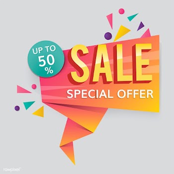 Half price sale sign | Free stock vector - 584720