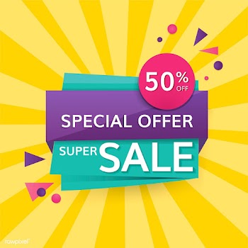 Half price sale sign | Free stock vector - 584723