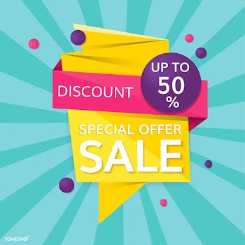 Half price sale sign | Free stock vector - 584730