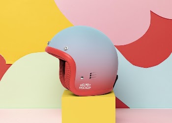 Half shell helmet mockup, gradient | Free PSD Mockup - rawpixel