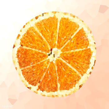 Half slice orange crystallized style illustration | Free  illustration - 2341156