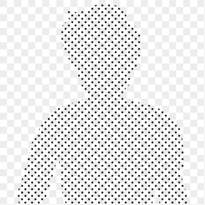 Half-tone man png silhouette sticker, | Free PNG - rawpixel