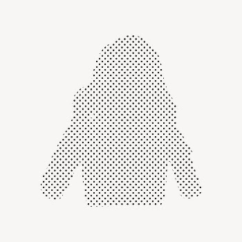 Half-tone woman silhouette collage element | Free Vector - rawpixel