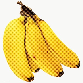 Halftone banana bunch sticker overlay | Free  transparent png - 2340547