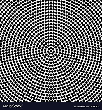 Halftone black and white abstract round circle vector image