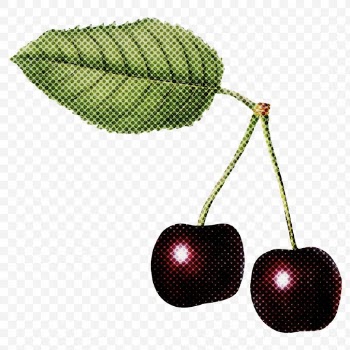 Halftone black cherry sticker design element | Free  transparent png - 2351297