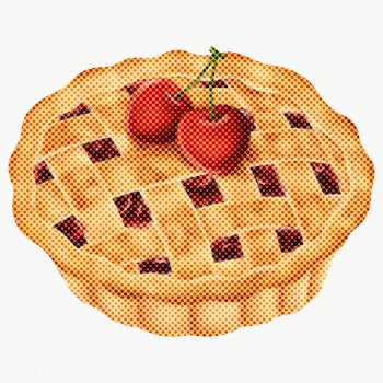 Halftone cherry pie design element  | Free  transparent png - 2342598