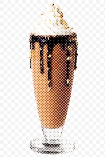 Halftone chocolate milkshake drink sticker design element | Free  transparent png - 2351723
