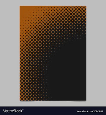 Halftone circle pattern background flyer template vector image