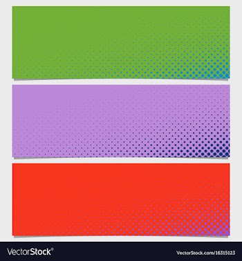 Halftone circle pattern banner background vector image