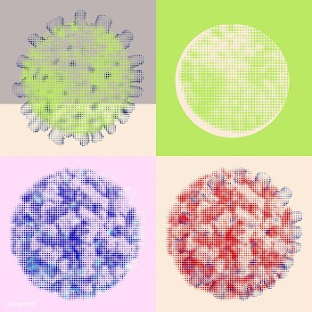Halftone coronavirus set illustration vector | Free  vector - 2313178