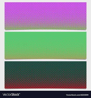 Halftone dot pattern banner background - graphic vector image