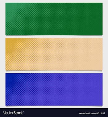 Halftone dot pattern banner background - graphic vector image