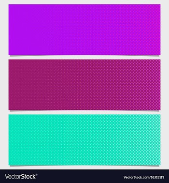 Halftone dot pattern banner design - from circles vector image