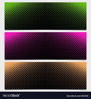 Halftone dot pattern banner design from - from vector image