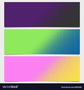 Halftone dot pattern banner template - design vector image