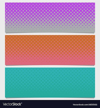 Halftone dot pattern banner template - graphic vector image