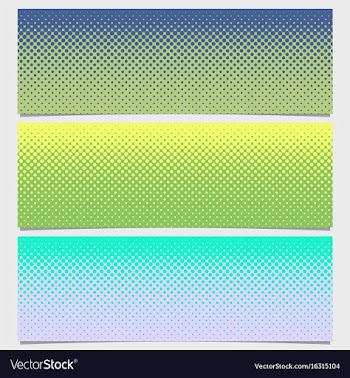 Halftone dot pattern horizontal banner - graphic vector image