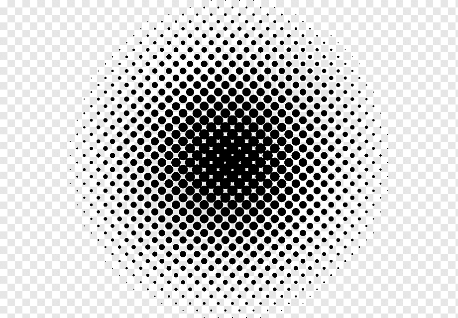 Halftone, dots, ink, monochrome, symmetry png