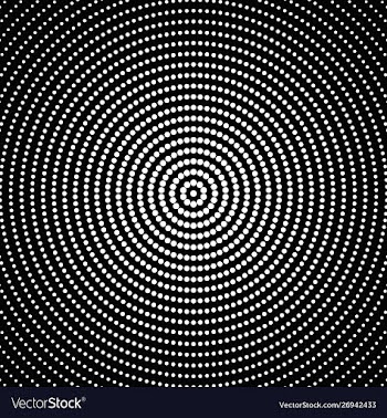 Halftone geometric abstract round dot pattern vector image