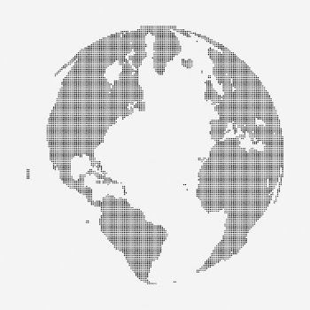 Halftone globe abstract design element. | Free Photo - rawpixel