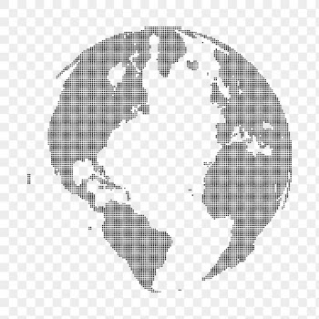 Halftone globe png sticker, transparent | Free PNG - rawpixel
