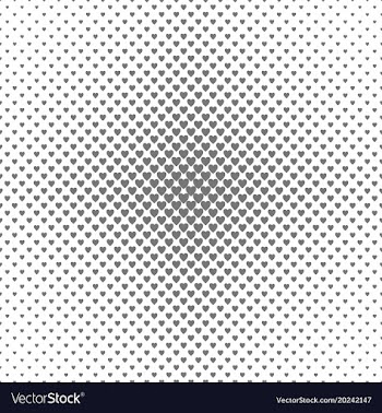 Halftone heart background pattern - love concept vector image