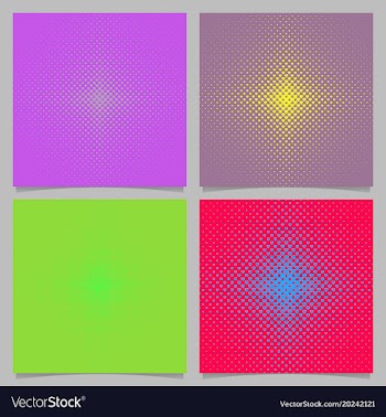 Halftone heart background pattern set vector image