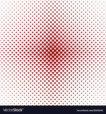 Halftone heart pattern background - love graphic vector image