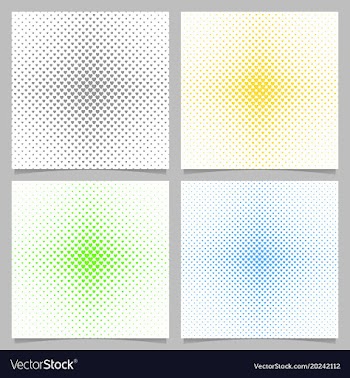 Halftone heart pattern background set - love vector image