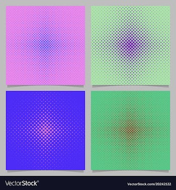 Halftone heart pattern background set - love vector image