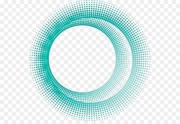 Halftone Logo Circle Illustration - Digital Technology Geometric ring 